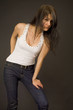 Fashion girl in white top Fashion girl in white top