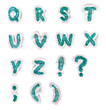 english alphabet cut out from paper