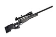 Sniper rifle with riflescope. Sniper rifle with riflescope.