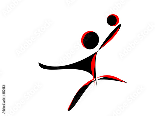 Zoom Not Available : Vector images are scalable to any size. Handball Logo