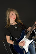Rock star playing guitar
