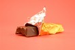 Bitten Dark Chocolate Bar being unwrapped