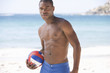 A man holding a ball