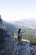 Two climbers looking at the view