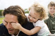 Father and children having fun in the park