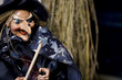 Hallowe'en decorations - puppet witch with wand