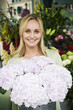 Woman in a florist's shop