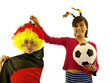 kinder jubeln für fussball, deutsche mannschaft fans