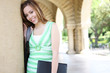 Cute Girl on College Campus
