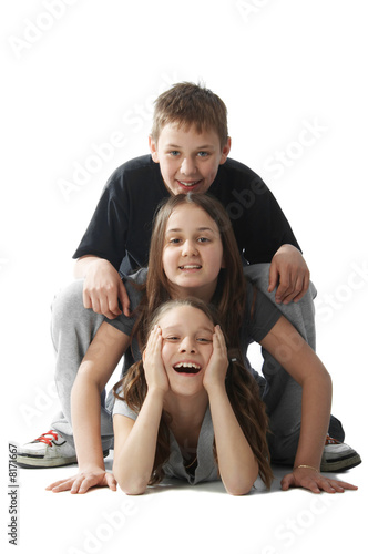 Photo: Children pileup Children pileup