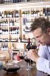 Man wine tasting