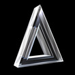 delta symbol in glass (3d)