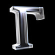 gamma symbol in glass (3d)
