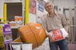 Man shopping in hardware store, portrait