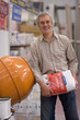 Man shopping in hardware store, portrait