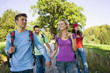 Two couples trekking.