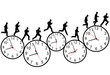Business Men In A Hurry Run &a...