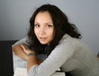 At the desk