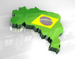 3d flag map of brazil 3d flag map of brazil