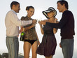 Friends having champagne.