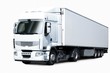 white truck and trailer