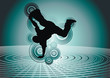 Vector illustration of a break-dancer. Vector illustration of a break-dancer.