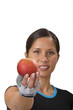 Offering an apple Offering an apple