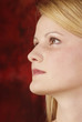 Profil blonde Frau