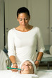 Woman Getting a Facial - Vertical Woman Getting a Facial - Vertical