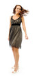 The girl in a small black dress