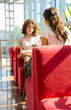 two women in cafe