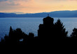 silhouette of St. Kaneo, Ohrid, Macedonia silhouette of St. Kaneo, Ohrid, Macedonia