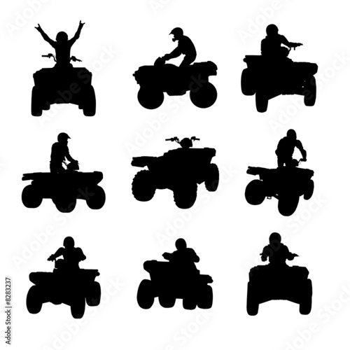 ATV silhouettes ATV silhouettes