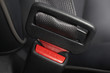 Fastened seat belt, close-up