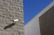 Security camera on wall