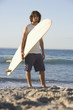 A man holding a surfboard
