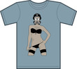 T-Shirt design featuring a fetish style Pin-Up.