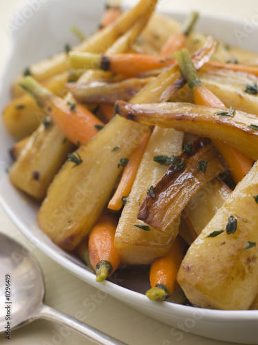 Photo: Roasted Parsnips and Baby Carrots Roasted Parsnips and Baby Carrots