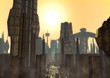 City futuristic landscape