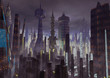 City futuristic landscape