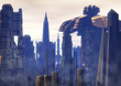 City futuristic landscape