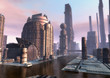 City futuristic landscape
