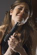 Woman attempting suicide with gun