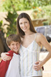 Portrait of a mother and her young son