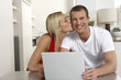 Young couple working from home
