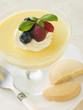 Lemon Mousse with Shortbread Biscuits