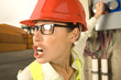 Close-up of a businesswoman shouting