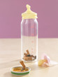 Cigarette butts in a baby bottle