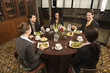 Businesspeople in restaurant.