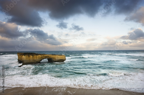 Photo: Coastal rock formation. Coastal rock formation.